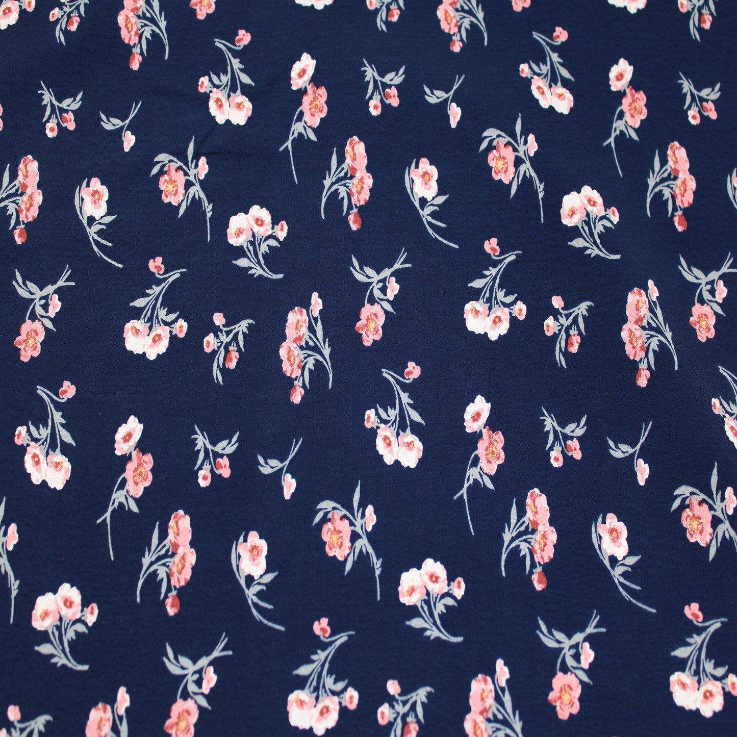 P-2625-754-NAVY-ROSE - PRINTED POLY MOROCCAN 100% POLY