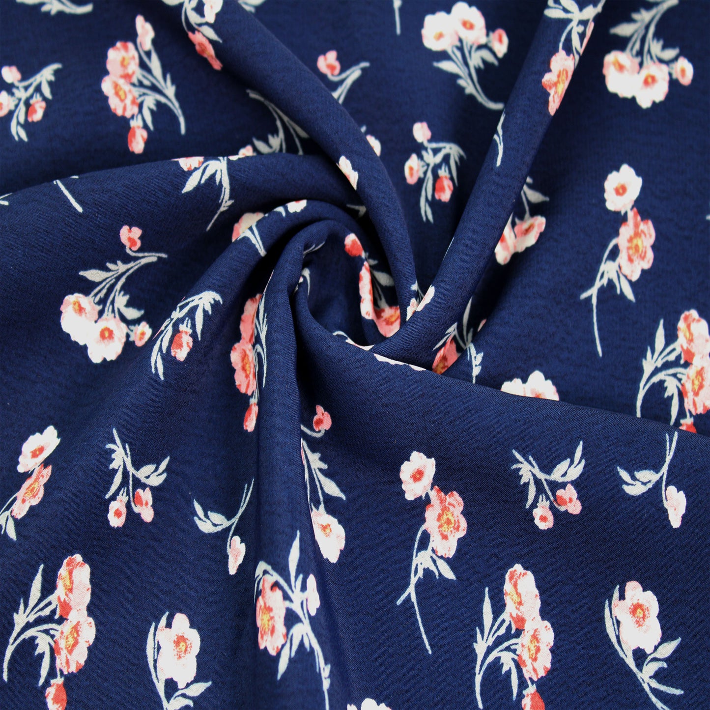 P-2625-754-NAVY-ROSE - PRINTED POLY MOROCCAN 100% POLY