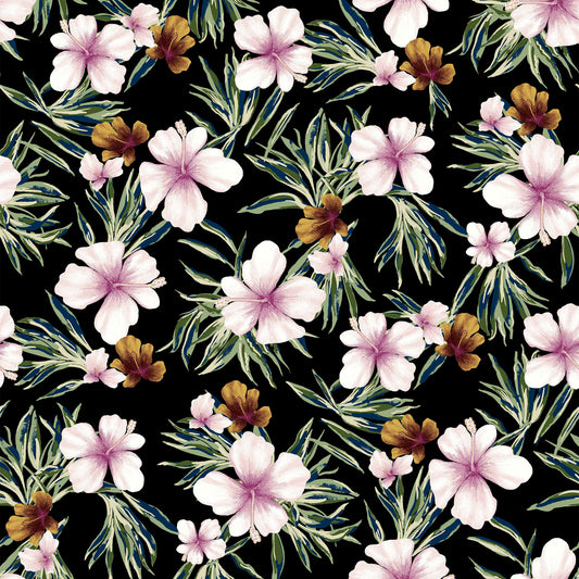 P-263-504-BLACK-BLUSH - PRINTED WOOL DOBBY 100% POLYESTER