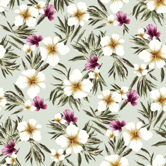 P-263-504-SAGE-ROSE - PRINTED WOOL DOBBY 100% POLYESTER