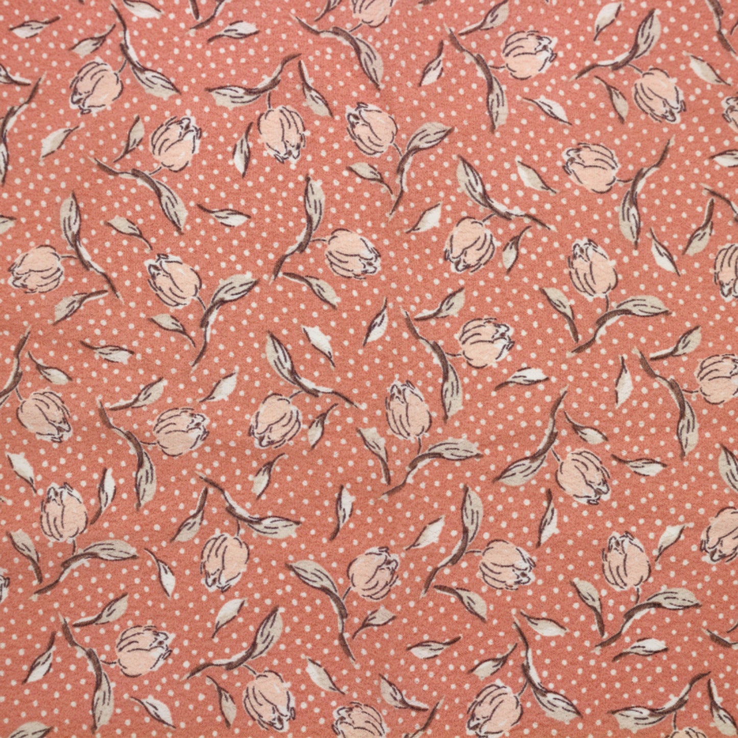 P-2630-754-CORAL-PEACH - PRINTED POLY MOROCCAN 100% POLY