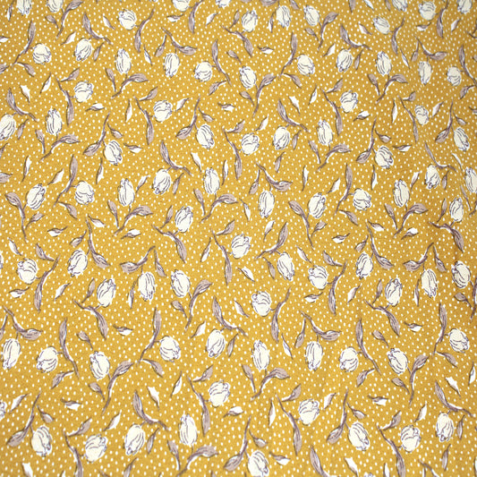 P-2630-754-MARIGOLD-BANANA - PRINTED POLY MOROCCAN 100% POLY