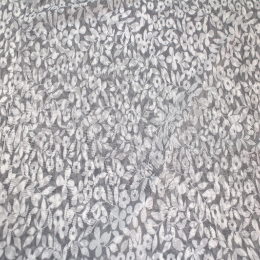 P-2631-453-GREY-SILVER - PRINTED POLY POWER MESH 92%POLY 8%SPANDEX