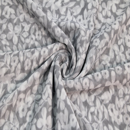 P-2631-453-GREY-SILVER - PRINTED POLY POWER MESH 92%POLY 8%SPANDEX