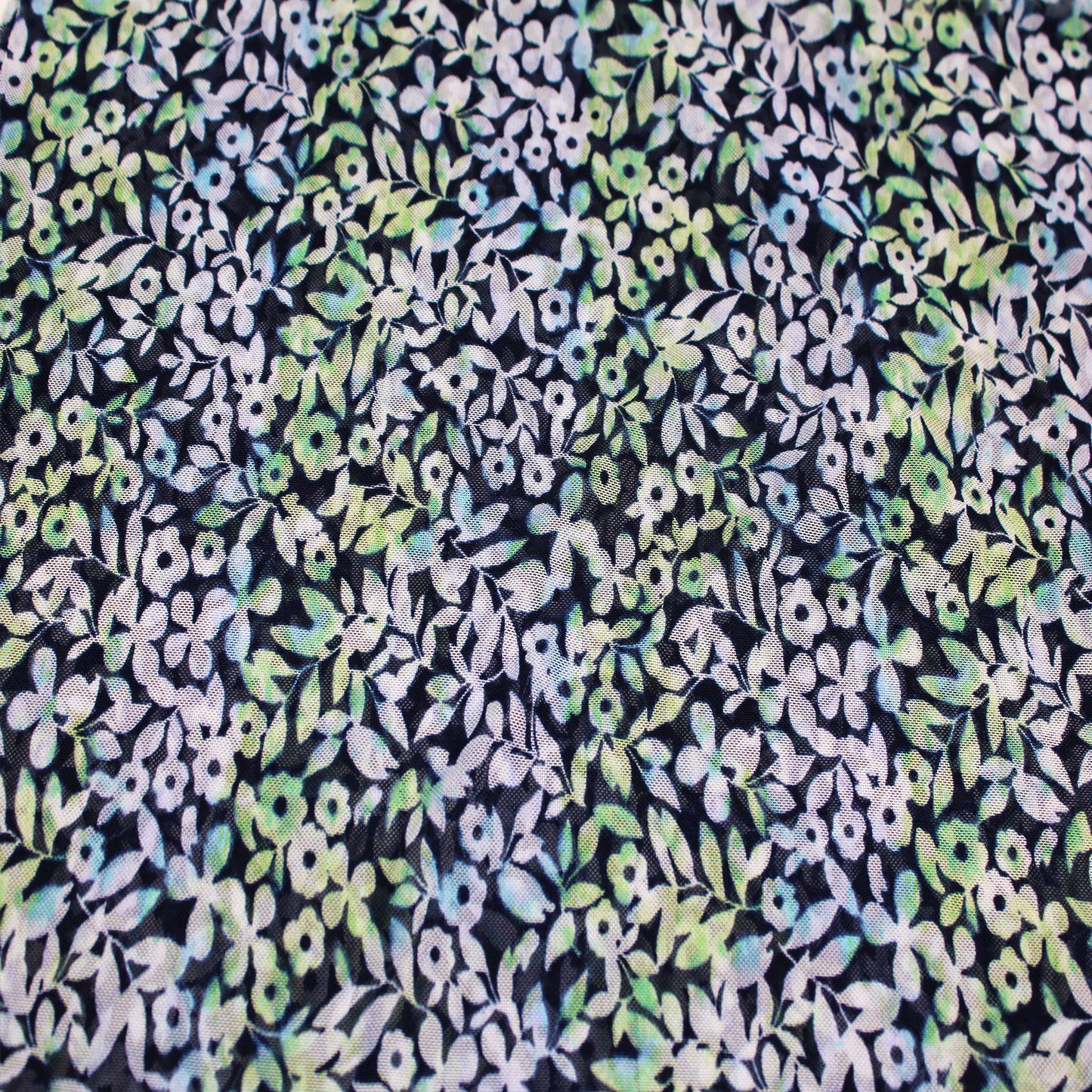 P-2632-453-NAVY-GREEN - PRINTED POLY POWER MESH 92%POLY 8%SPANDEX