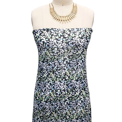 P-2632-453-NAVY-GREEN - PRINTED POLY POWER MESH 92%POLY 8%SPANDEX