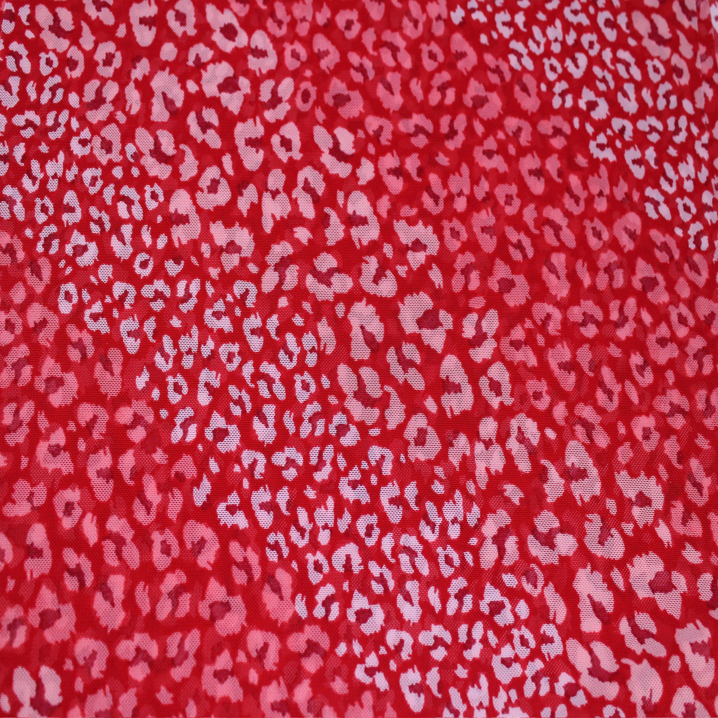 P-2640-453-RED-CORAL - PRINTED POLY POWER MESH 92%POLY 8%SPANDEX