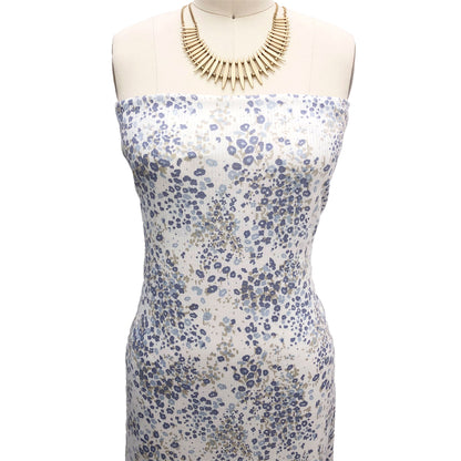 P-2668-761-OFF-WHITE-BLUE - PRINTED 4X2 RIB 96% POLY 4% SPANDEX