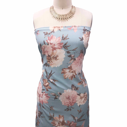 P-2671-754-BLUE-HAZE-BLUSH - PRINTED POLY MOROCCAN 100% POLY
