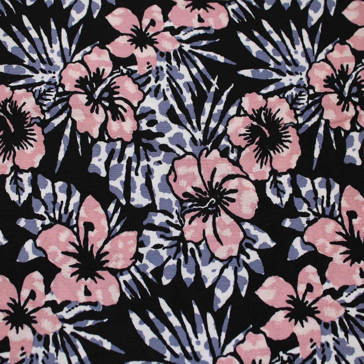 P-2705-636-BLACK-BLUSH PRINTED CREPON 100% RAYON CREPON