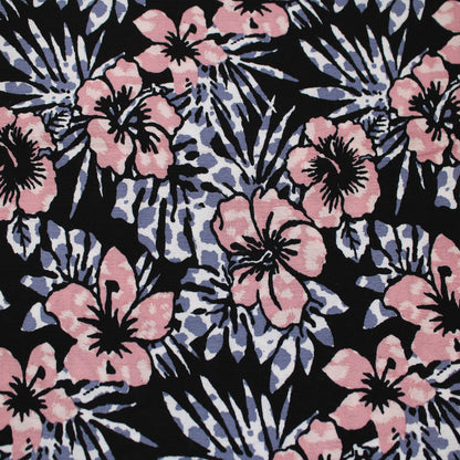 P-2705-636-BLACK-BLUSH PRINTED CREPON 100% RAYON CREPON