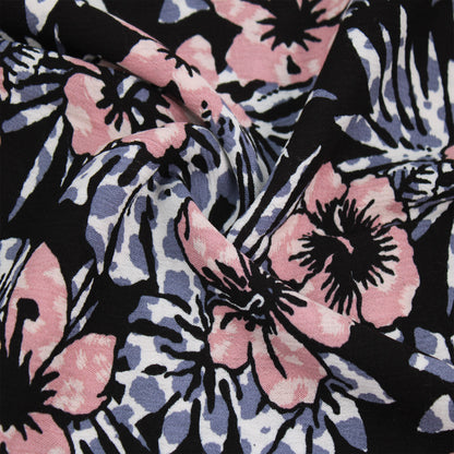 P-2705-636-BLACK-BLUSH PRINTED CREPON 100% RAYON CREPON