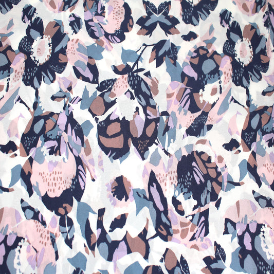 P-2706-504-OFF-WHITE-INDIGO - PRINTED WOOL DOBBY 100% POLYESTER