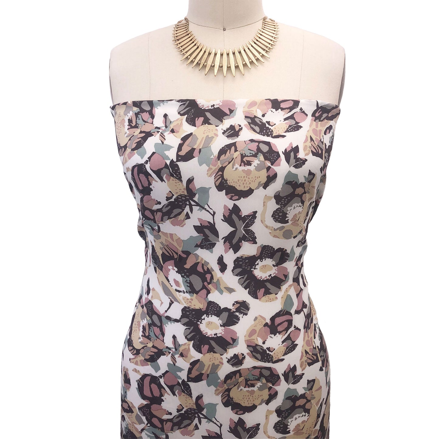 P-2706-504-OFF-WHITE-MOCHA - PRINTED WOOL DOBBY 100% POLYESTER
