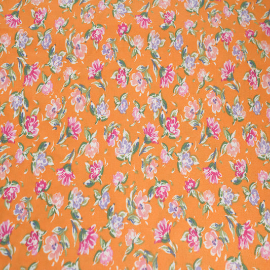 P-2723-668-CANTALOUPE-LILAC - PRINTED DTY 92% POLY 8% SPANDEX DTY DOUBLE SIDED BRUSH