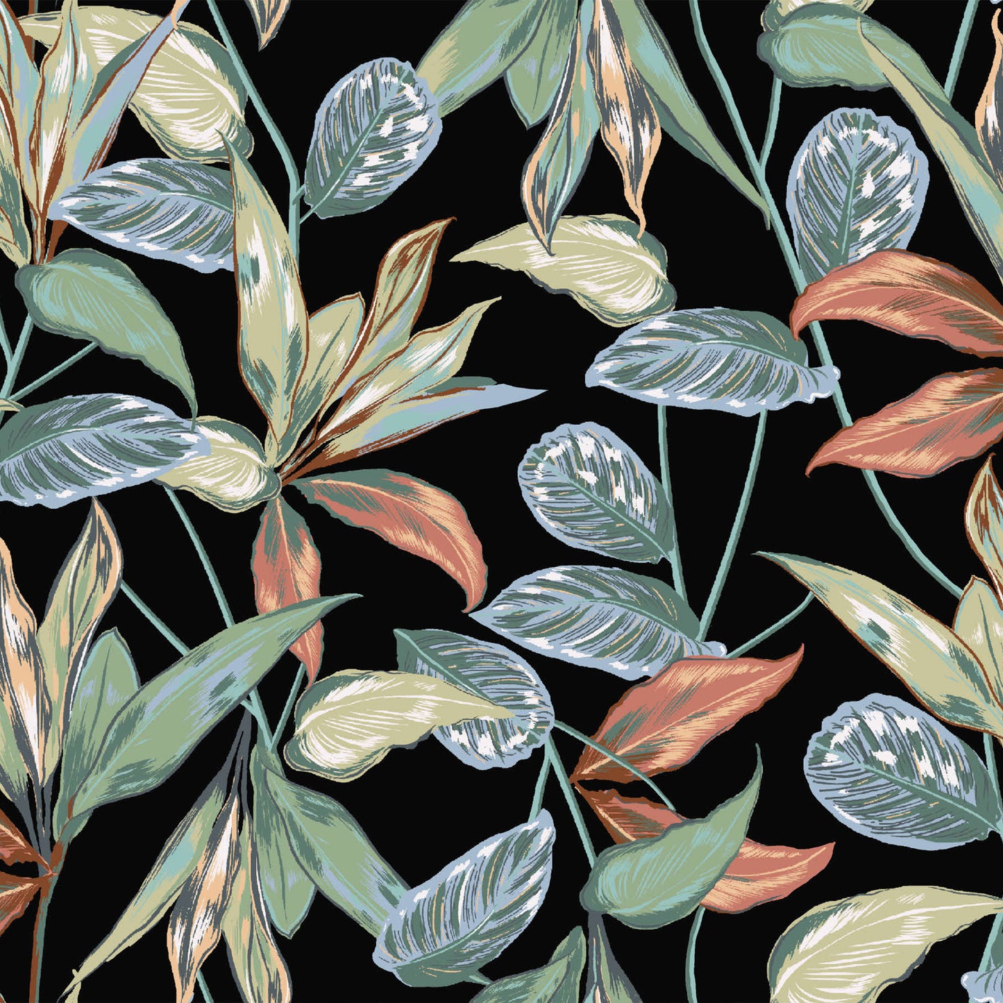 P-2728-453-BLACK-GREEN - PRINTED POLY POWER MESH 92%POLY 8%SPANDEX