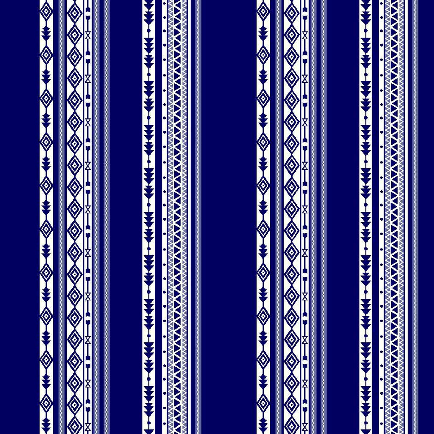 P-274-734-NAVY-OFF-WHITE - PRINT WOOL PEACH 100% POLYESTER
