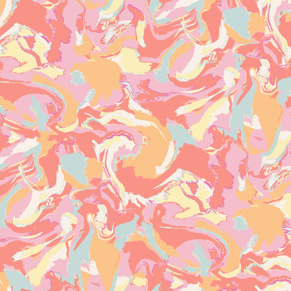 P-2743-754-PINK-CORAL - PRINTED POLY MOROCCAN 100% POLY