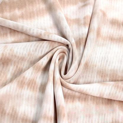 P-275-453-OFF-WHITE-TAN - PRINTED POLY POWER MESH 92%POLY 8%SPANDEX
