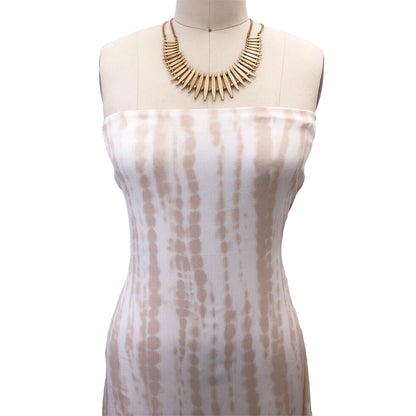P-275-636-OFF-WHITE-TAN PRINTED CREPON 100% RAYON CREPON