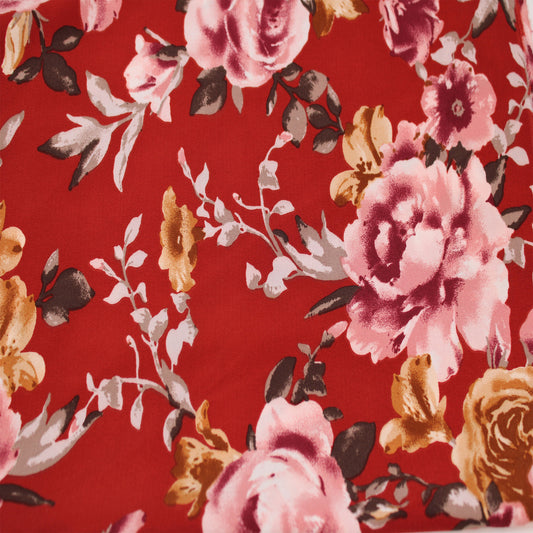 P-2752-754-MARSALA-ROSE-GOLD - PRINTED POLY MOROCCAN 100% POLY