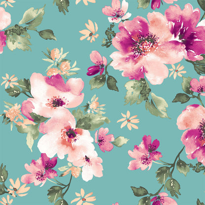 P-2770-450-AQUA-FUCHSIA - PRINTED ITY 96% POLY 4% SPANDEX