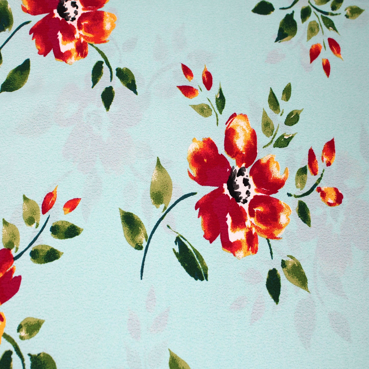 P-2772-754-MINT-MAGENTA-MANGO - PRINTED POLY MOROCCAN 100% POLY