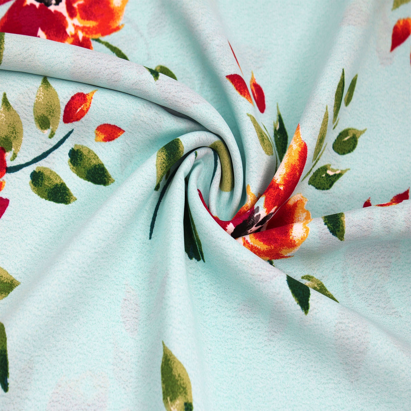 P-2772-754-MINT-MAGENTA-MANGO - PRINTED POLY MOROCCAN 100% POLY