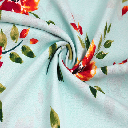 P-2772-754-MINT-MAGENTA-MANGO - PRINTED POLY MOROCCAN 100% POLY