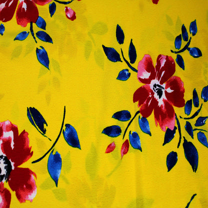 P-2772-754-YELLOW-RED-PINK - PRINTED POLY MOROCCAN 100% POLY