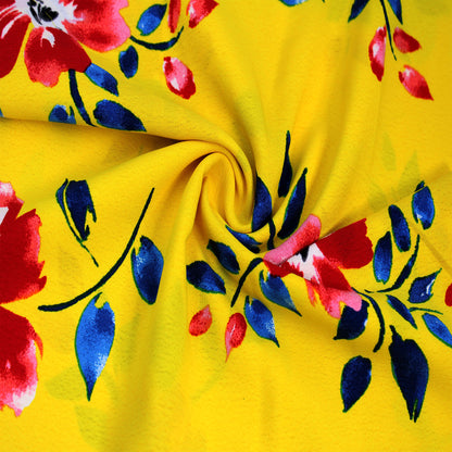 P-2772-754-YELLOW-RED-PINK - PRINTED POLY MOROCCAN 100% POLY
