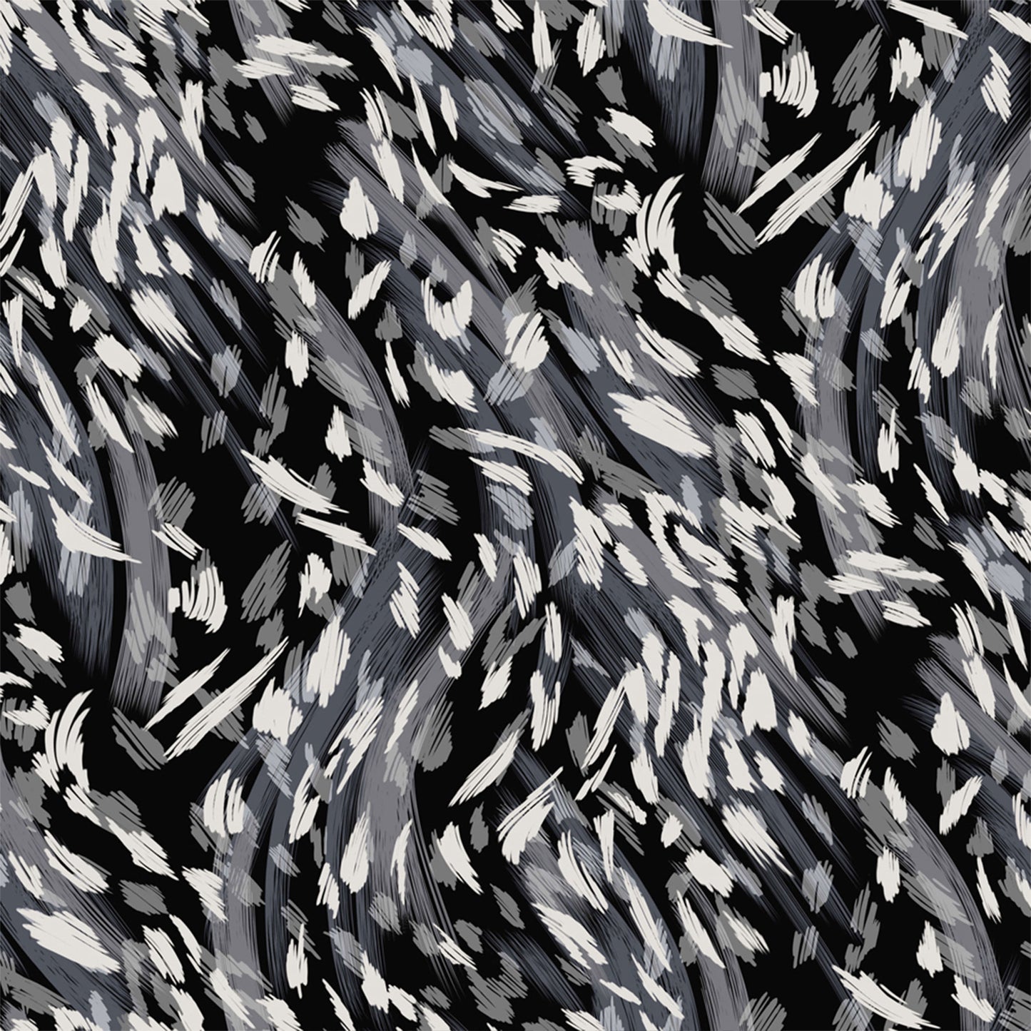 P-2773-754-BLACK-SILVER-GREY - PRINTED POLY MOROCCAN 100% POLY