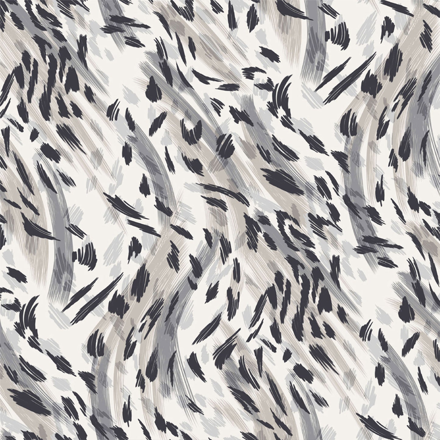 P-2773-754-COCONUT-MILK-CHARCOAL - PRINTED POLY MOROCCAN 100% POLY