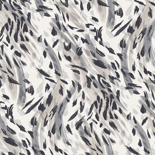 P-2773-754-COCONUT-MILK-CHARCOAL - PRINTED POLY MOROCCAN 100% POLY