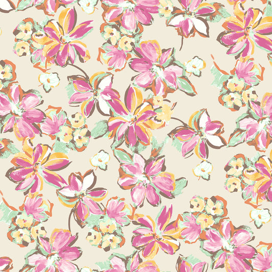 P-2774-754-PEARL-PINK - PRINTED POLY MOROCCAN 100% POLY