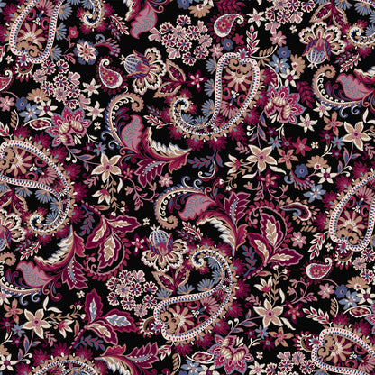 P-2778-754-BLACK-MAUVE - PRINTED POLY MOROCCAN 100% POLY