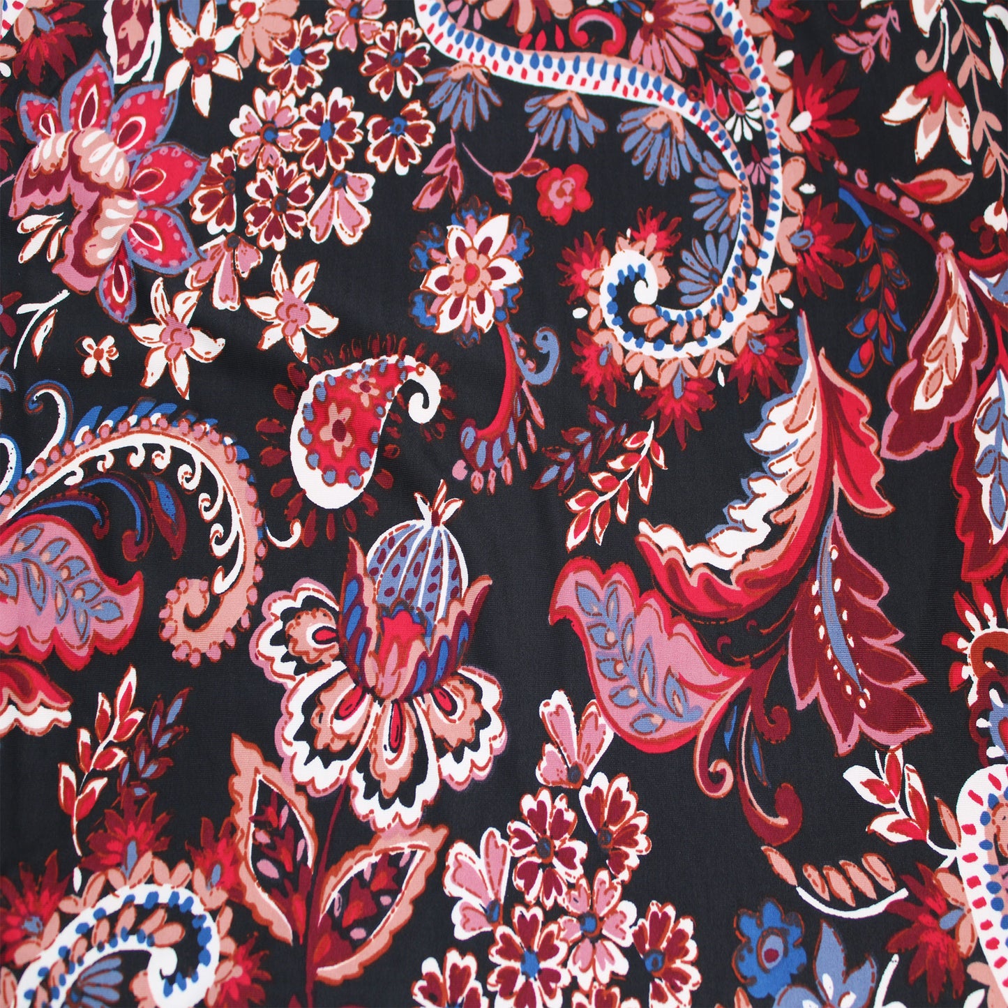 P-2778-800-BLACK-MAUVE - PRINTED VENEZIA 92% POLY 8% SPANDEX