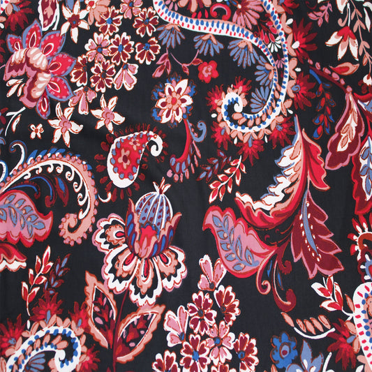 P-2778-800-BLACK-MAUVE - PRINTED VENEZIA 92% POLY 8% SPANDEX