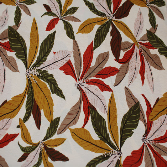 P-2793-754-CREAM-ORANGEADE - PRINTED POLY MOROCCAN 100% POLY