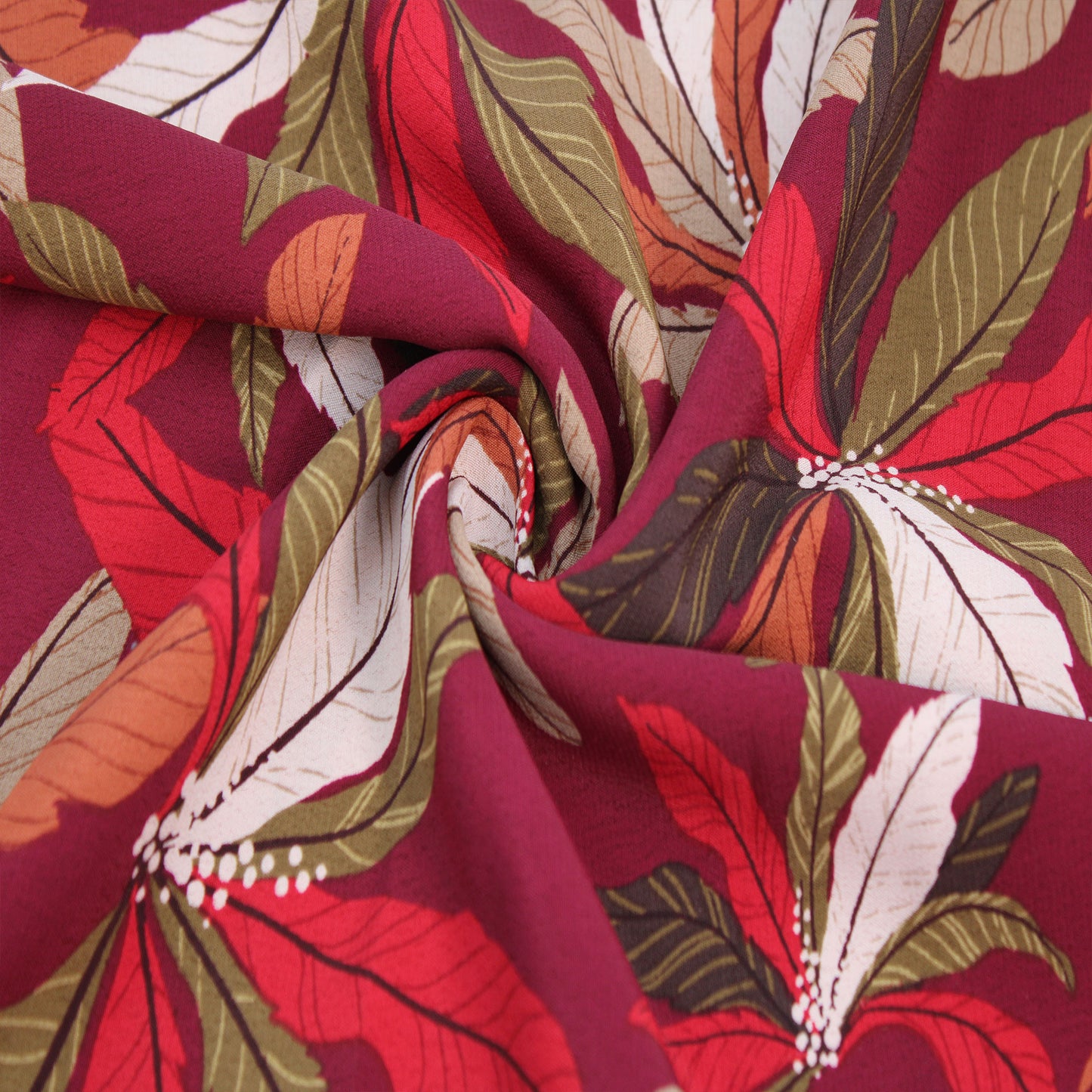 P-2793-754-WINE-RED - PRINTED POLY MOROCCAN 100% POLY