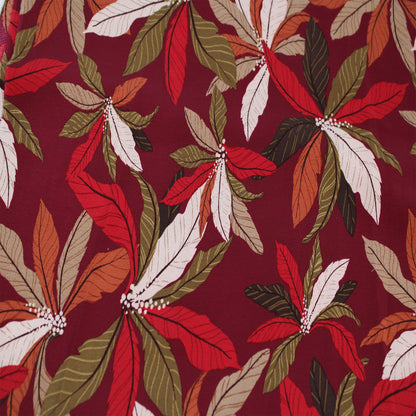 P-2793-754-WINE-RED - PRINTED POLY MOROCCAN 100% POLY