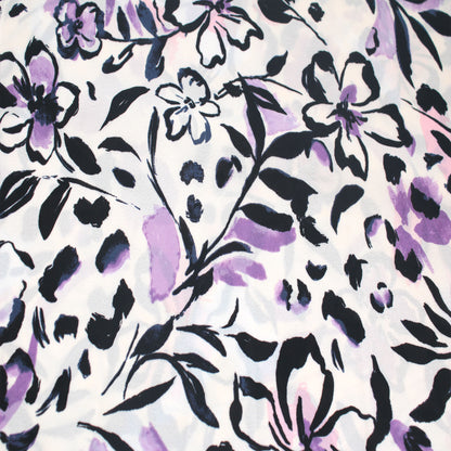P-2794-504-PEARL-DUSTY-LILAC - PRINTED WOOL DOBBY 100% POLYESTER