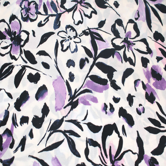 P-2794-504-PEARL-DUSTY-LILAC - PRINTED WOOL DOBBY 100% POLYESTER