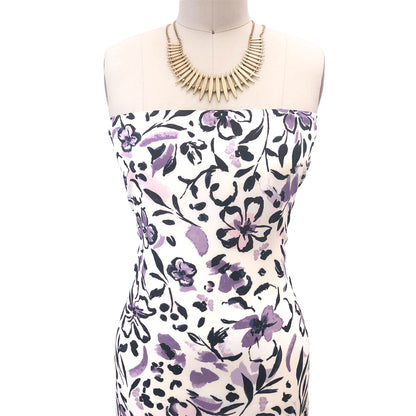 P-2794-504-PEARL-DUSTY-LILAC - PRINTED WOOL DOBBY 100% POLYESTER
