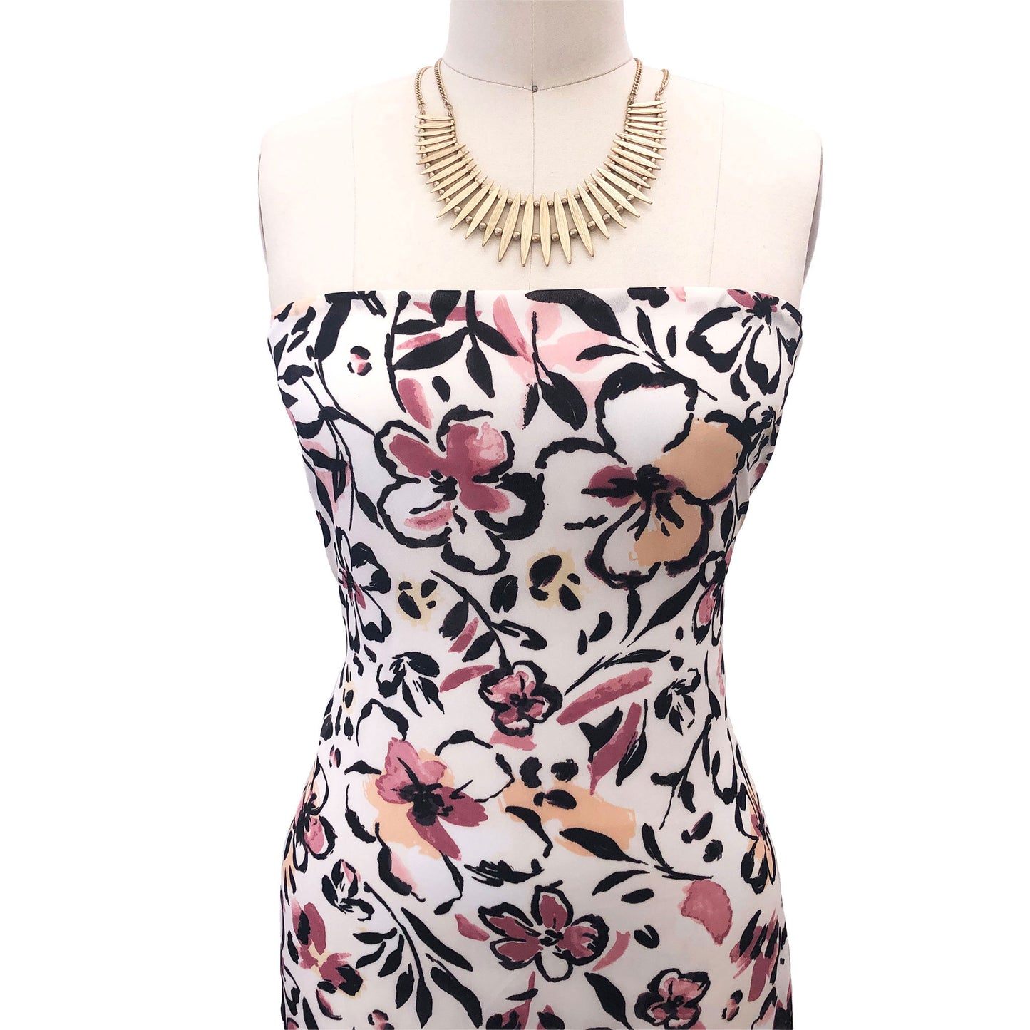 P-2794-504-PEARL-SLATE-ROSE - PRINTED WOOL DOBBY 100% POLYESTER