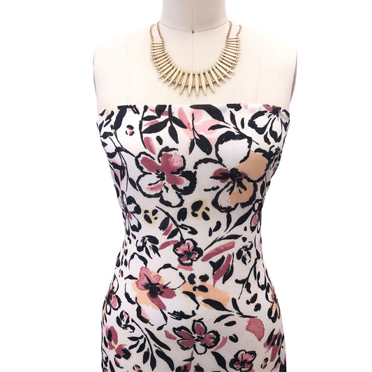 P-2794-504-PEARL-SLATE-ROSE - PRINTED WOOL DOBBY 100% POLYESTER
