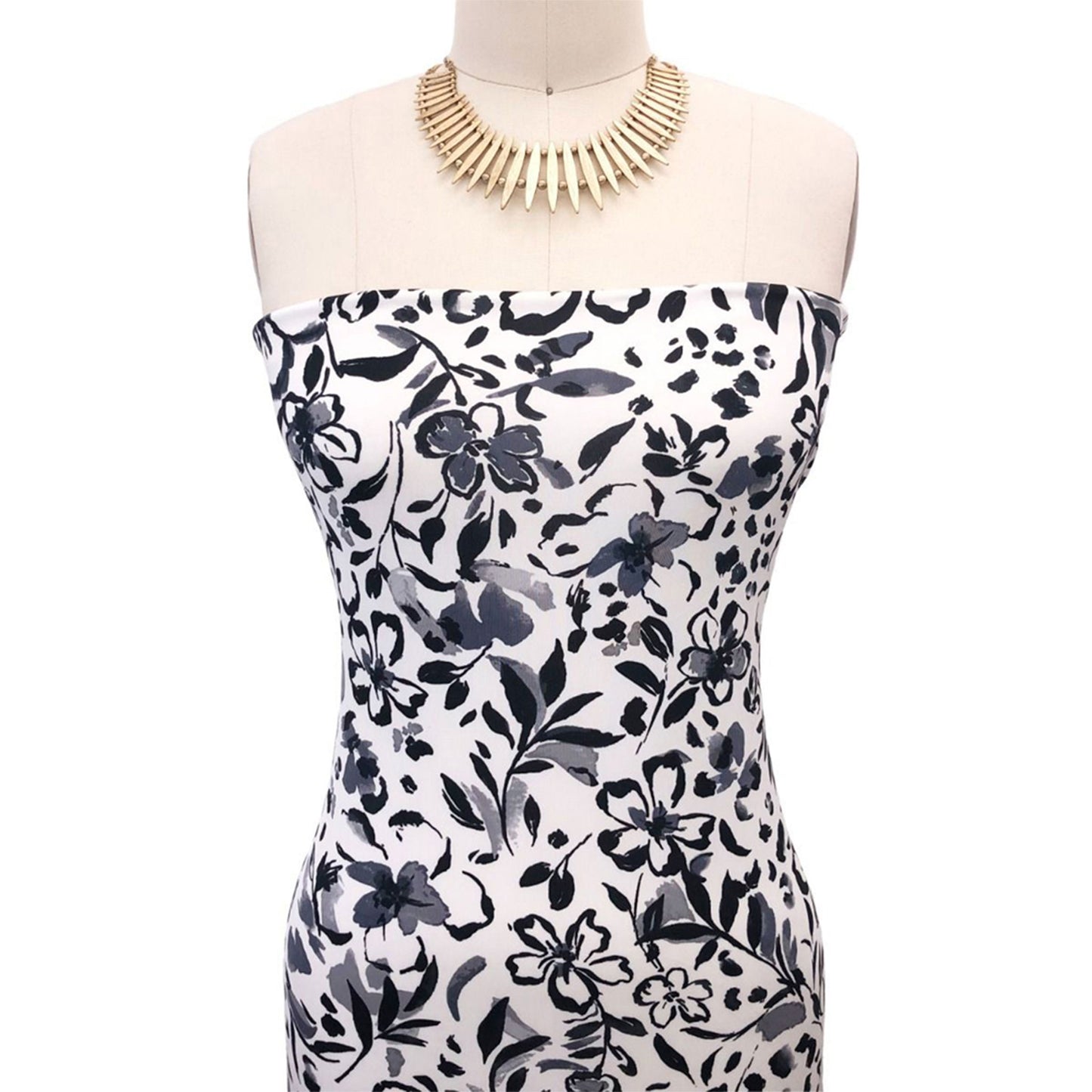 P-2795-800-OFFWHITE-BLACK-GREY - PRINTED VENEZIA 92% POLY 8% SPANDEX