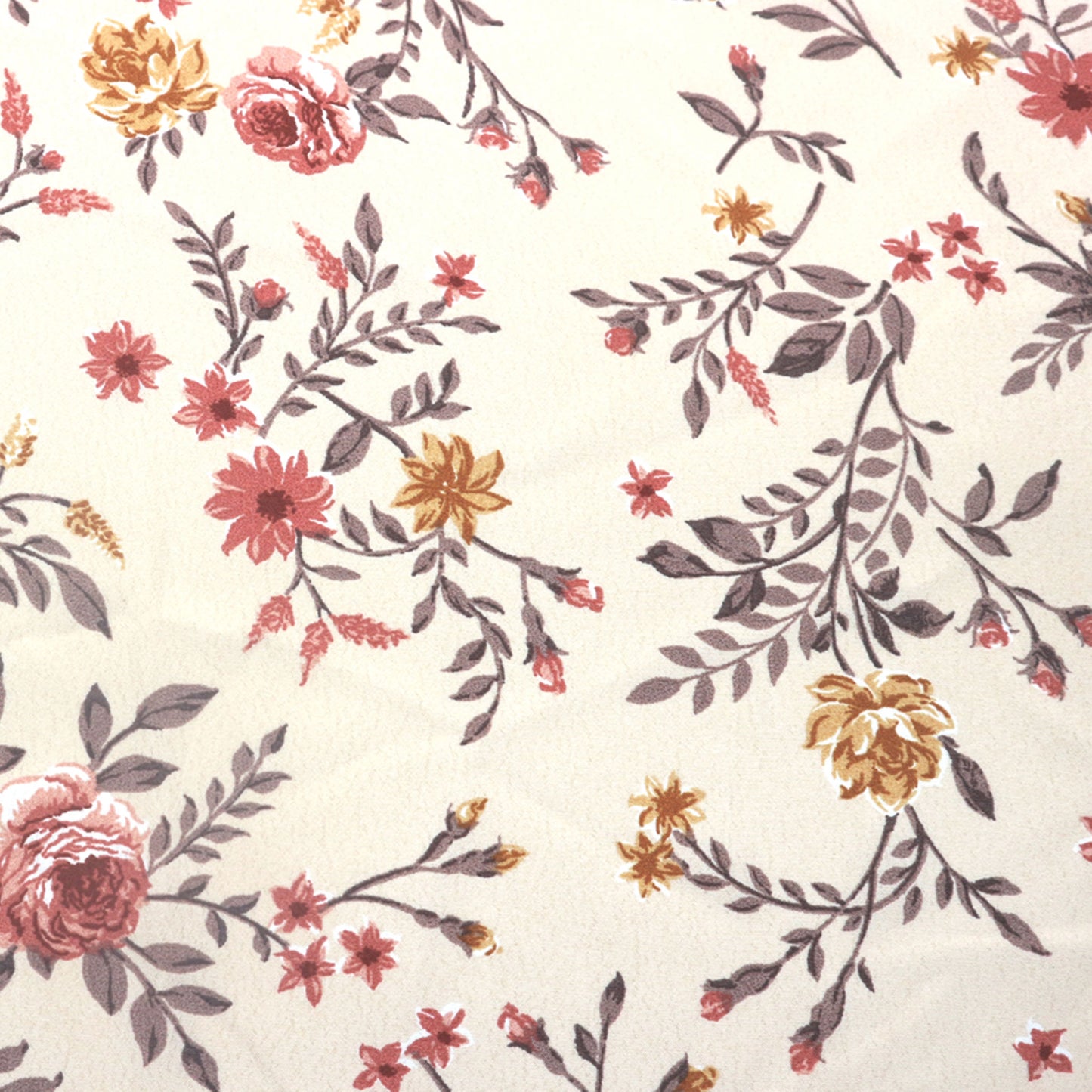 P-2799-754-CREAM-TERRACOTTA - PRINTED POLY MOROCCAN 100% POLY