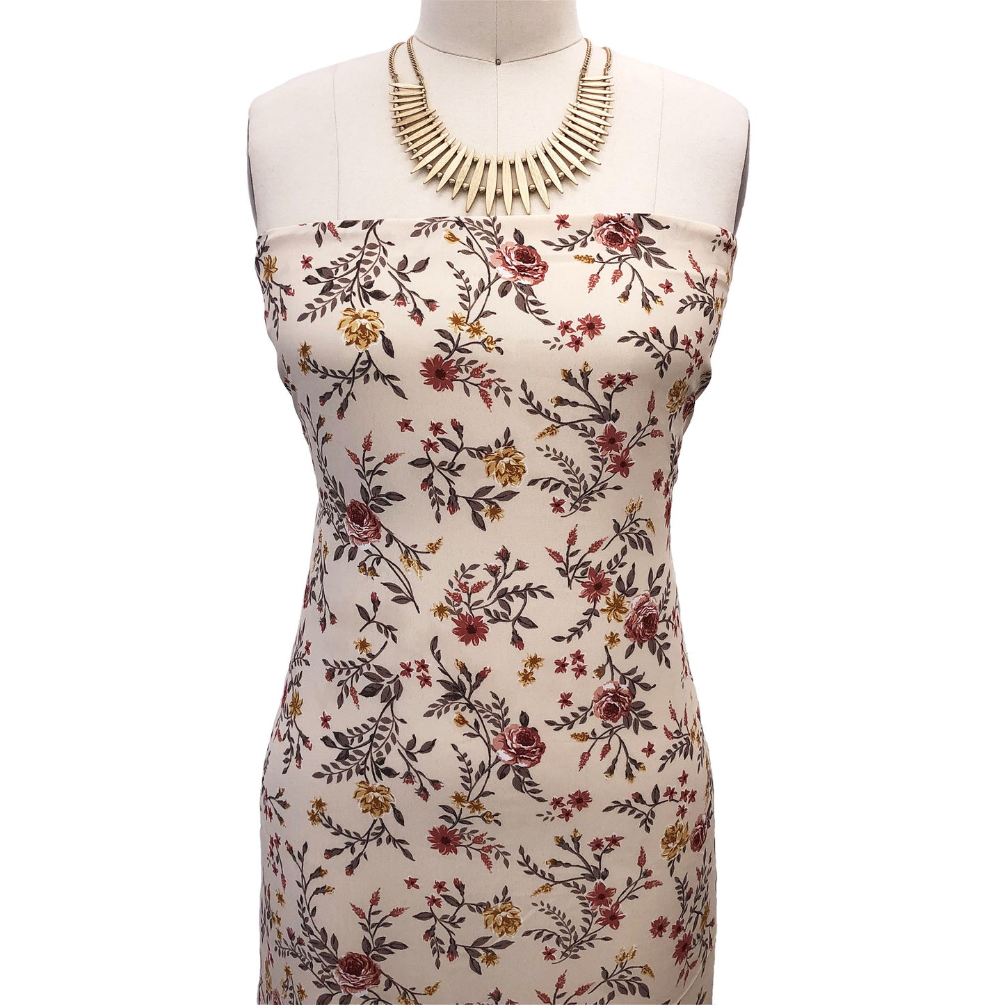 P-2799-754-CREAM-TERRACOTTA - PRINTED POLY MOROCCAN 100% POLY