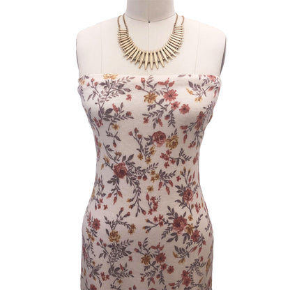 P-2799-798-HC-CREAM-TERRACOTTA - PRINTED PRS HACCI BRSHED 68% POLY 28% RAYON 4% SPAN